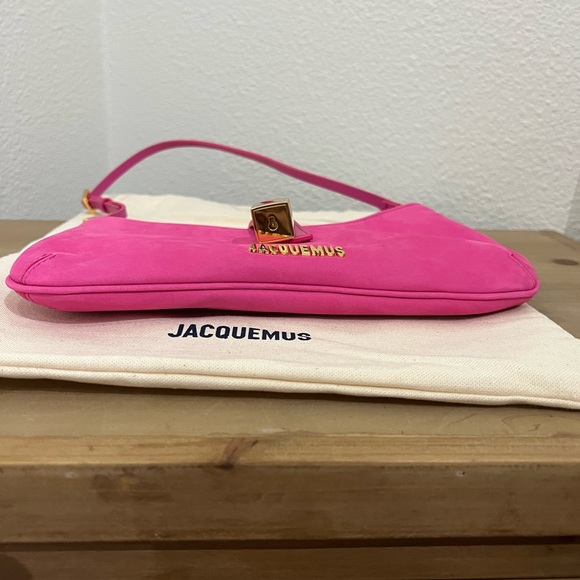 JACQUEMUS Pink Le Raphia 'Le Bisou Cadenas' Bag NWT in dust bag - Picture 5 of 12